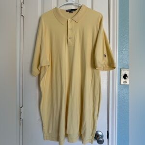 Vintage Polo Ralph Lauren light yellow very soft cotton blue pony on sleeve XL